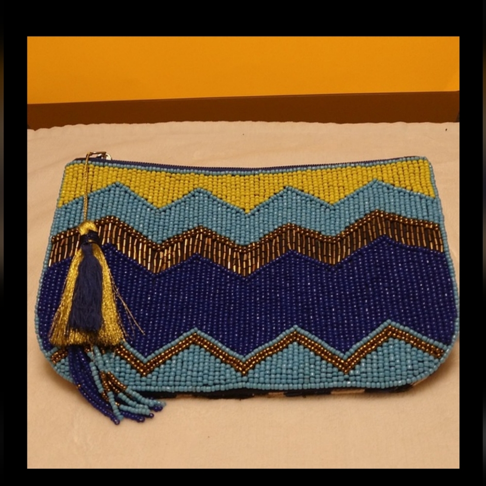 Dressbarn Beaded Cosmetic Bag
